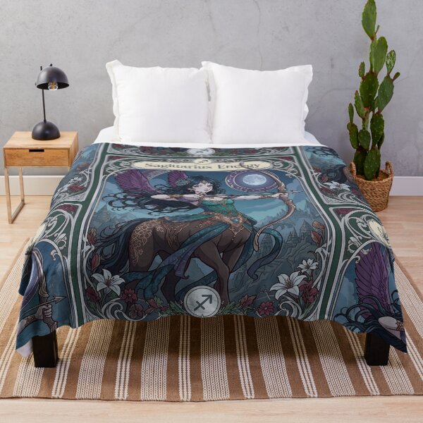 Item preview, Sagittarius Energy Art Nouveau Anime Centaur Archer – Mystical Zodiac Fantasy Illustration designed and sold by RSDigitalPrintDesign.