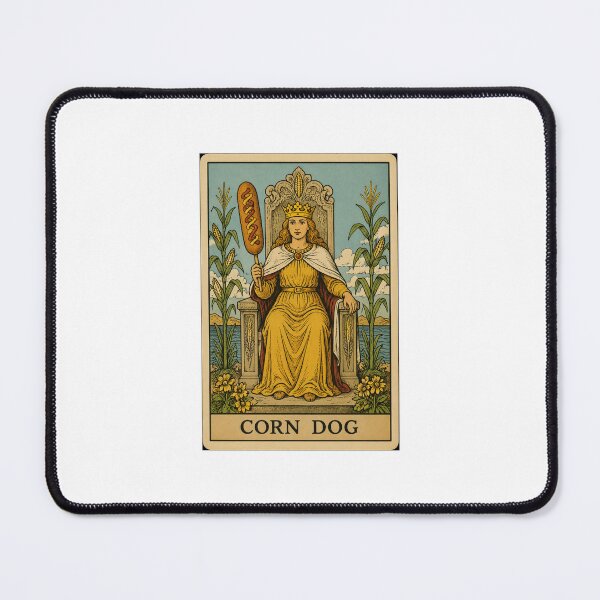 Item preview, Corn dog Tarot card pizza hamburger meme prank weird birthday funny designed and sold by CheeseBlueprint.