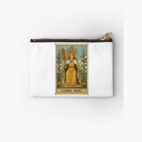Item preview, Corn dog Tarot card pizza hamburger meme prank weird birthday funny designed and sold by CheeseBlueprint.