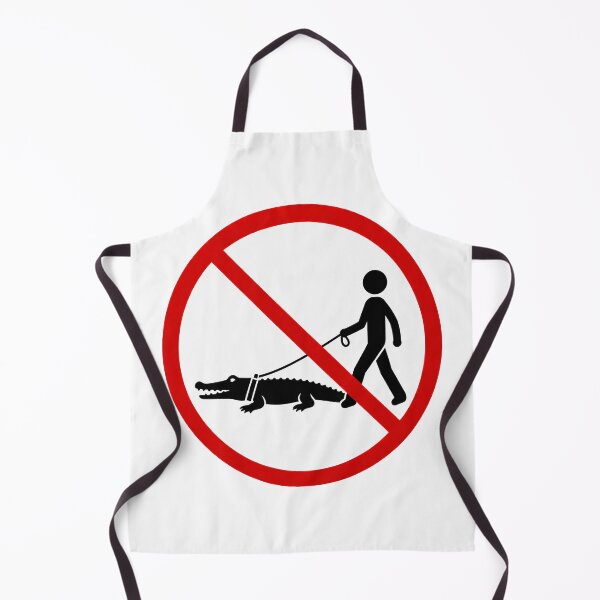 Item preview, Funny No Crocodile Walking Sign designed and sold by MonkiFlipp.