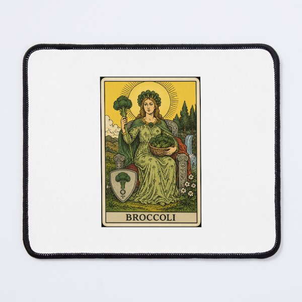Item preview, Broccoli Tarot card pizza hamburger meme prank weird birthday funny designed and sold by CheeseBlueprint.