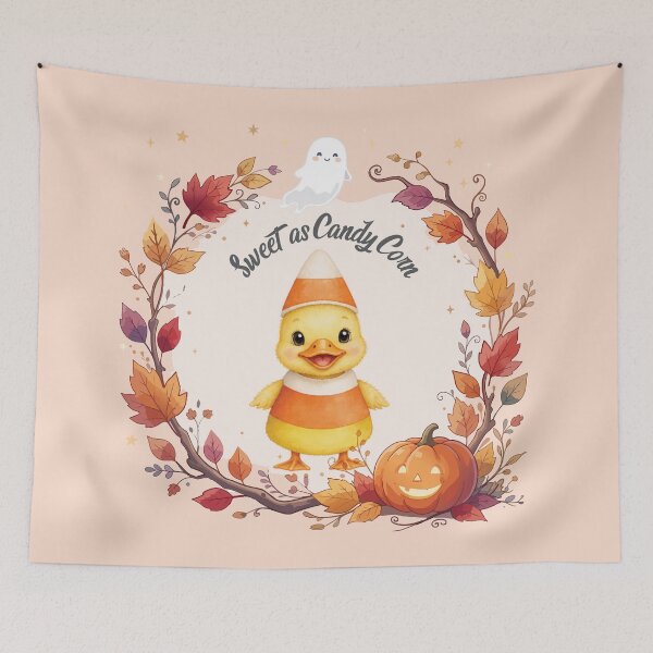 Item preview, Sweet as Candy Corn | Cute Halloween Duck Watercolor | Preschool Halloween Costume | Spooky & Sweet designed and sold by Wintorque.