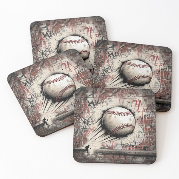 Item preview, Baseball In Motion Street Spray Art designed and sold by Home Decor Art.