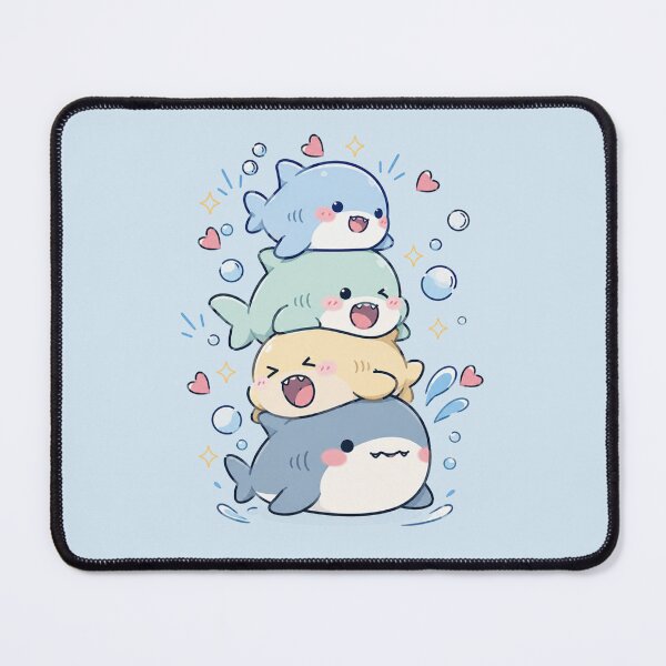 Item preview, Cute Kawaii Sharks Stack Pastel Art designed and sold by 0606PM.