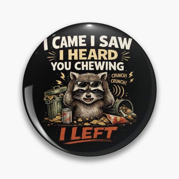 Item preview, I Came I Saw I Heard You Chewing I Left Funny Raccoon Meme T-Shirt – Trash Panda Humor designed and sold by Artimax-Studio.