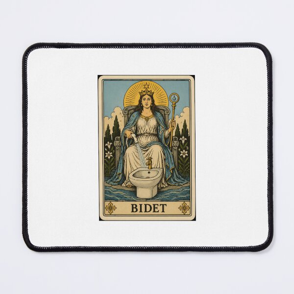 Item preview, Bidet Tarot card pizza hamburger meme prank weird birthday funny designed and sold by CheeseBlueprint.