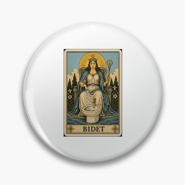 Item preview, Bidet Tarot card pizza hamburger meme prank weird birthday funny designed and sold by CheeseBlueprint.