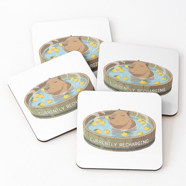 Item preview, Currently Recharging Capybara Retro Anime Bath designed and sold by Arc2020.