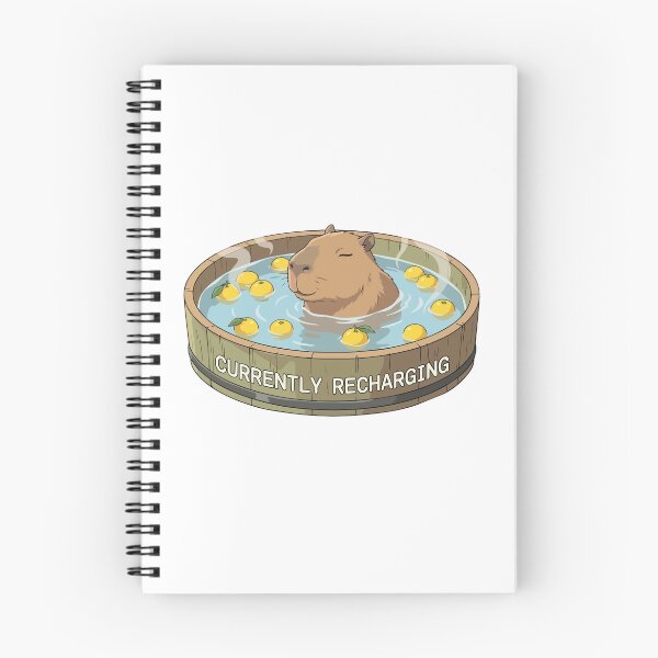 Item preview, Currently Recharging Capybara Retro Anime Bath designed and sold by Arc2020.