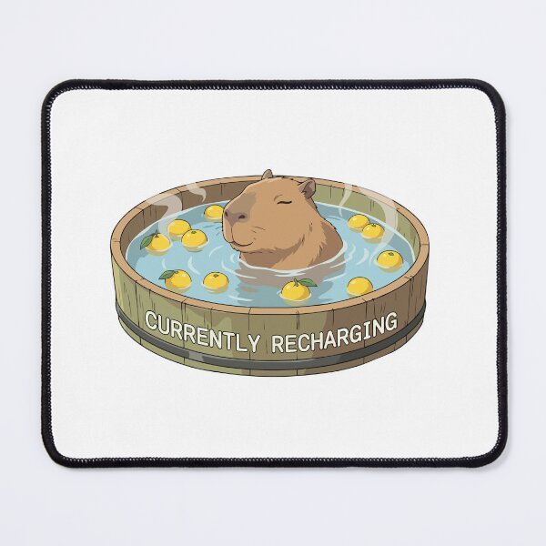 Item preview, Currently Recharging Capybara Retro Anime Bath designed and sold by Arc2020.