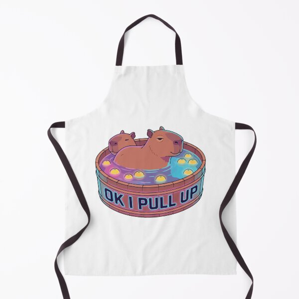 Item preview, Ok I Pull Up Vaporwave Capybara Yuzu Bath Meme designed and sold by Arc2020.