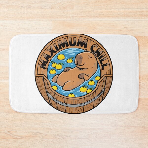 Item preview, Maximum Chill Comic Capybara Japanese Hot Spring designed and sold by Arc2020.