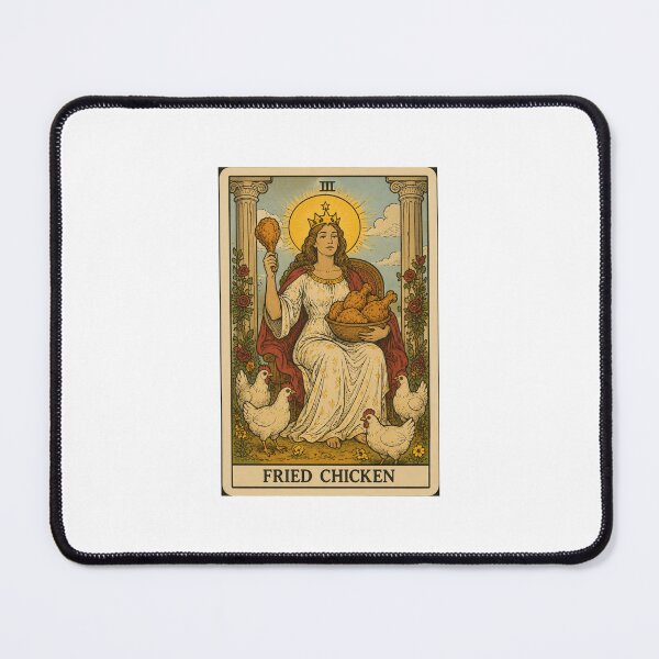 Item preview, Fried chicken Tarot card pizza hamburger meme prank weird birthday funny designed and sold by CheeseBlueprint.