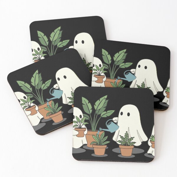 Item preview, Ghosts 002 - Cute Plant Loving Ghosts Gardening With Houseplants Together designed and sold by SkullTees.
