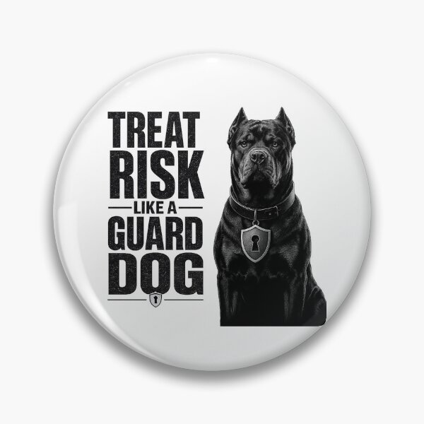 Item preview, Treat Risk Like a Guard Dog Trading Dog T Shirt designed and sold by PipForgeStudio .