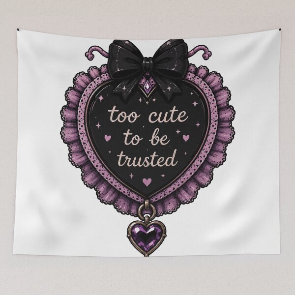 Item preview, Too Cute To Be Trusted | Pastel Goth Heart  designed and sold by RidaSalArt.