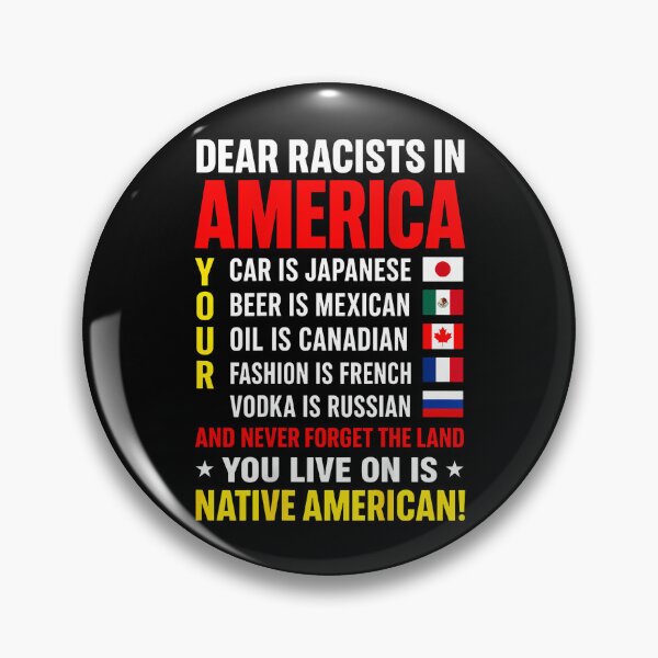 Item preview, Dear Racists In America Native American Land Message designed and sold by Apparel-Vortex.
