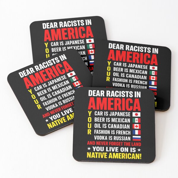Item preview, Dear Racists In America Native American Land Message designed and sold by Apparel-Vortex.