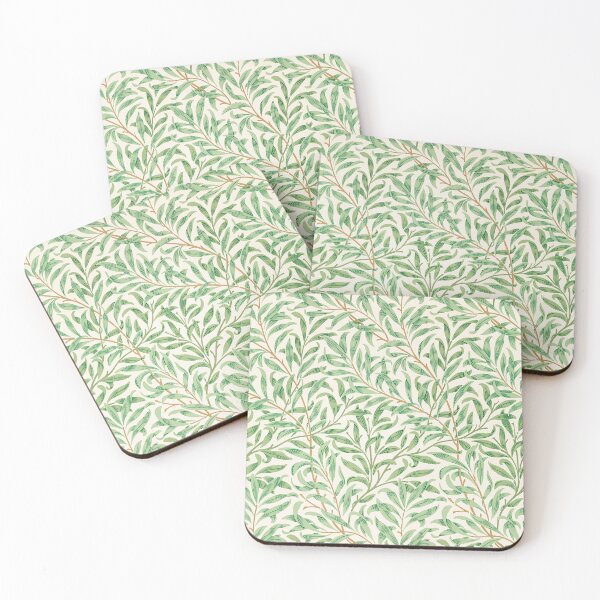 Item preview, William Morris Vintage Willow Bough Green Leaf Pattern designed and sold by FaizArtShop.