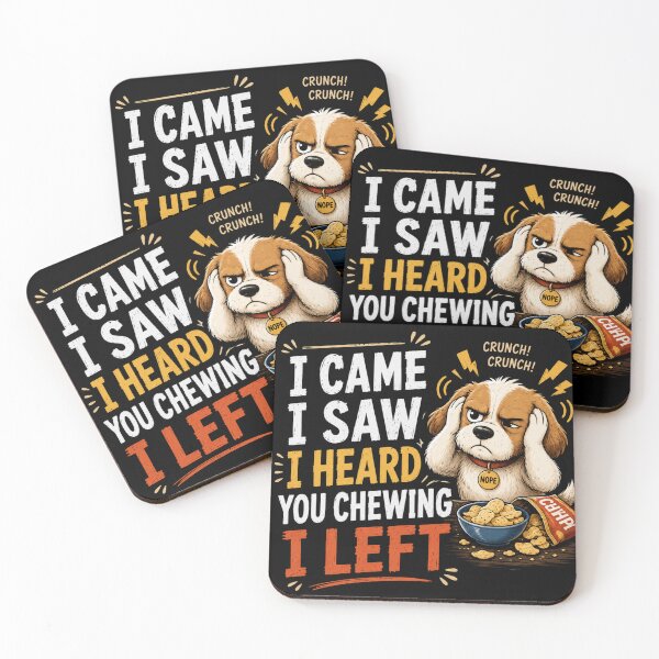 Item preview, I Came I Saw I Heard You Chewing I Left Funny Dog Meme T-Shirt – Cute Introvert Humor Design designed and sold by Artimax-Studio.