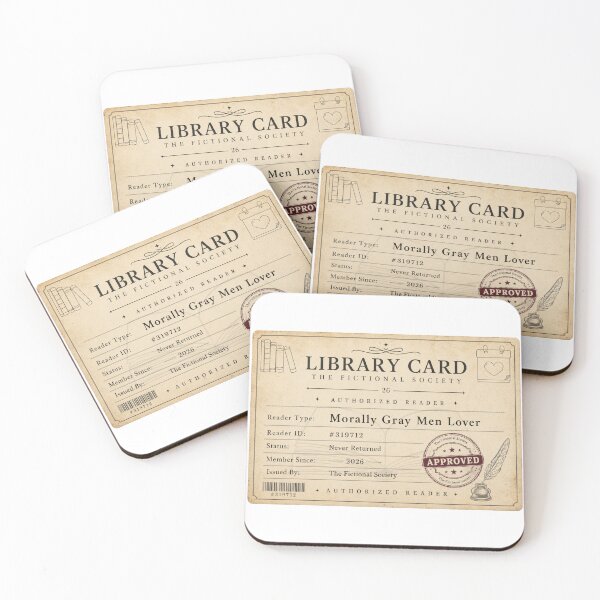 Item preview, Morally Gray Men Lover Library Card designed and sold by rafi18.