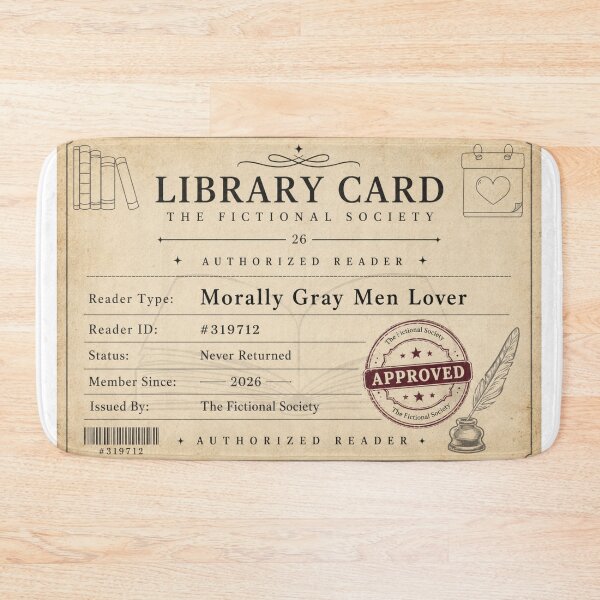 Item preview, Morally Gray Men Lover Library Card designed and sold by rafi18.