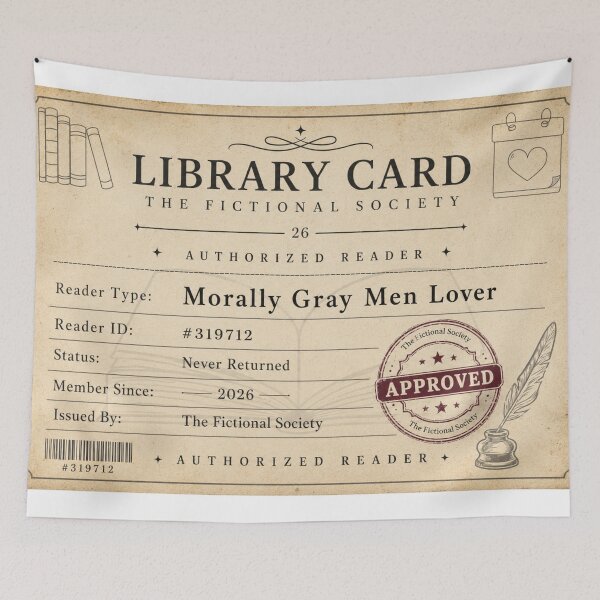 Item preview, Morally Gray Men Lover Library Card designed and sold by rafi18.