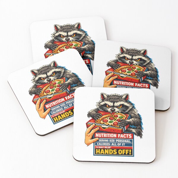 Item preview, Funny Raccoon Guarding Pepperoni Pizza designed and sold by Gentlestate.