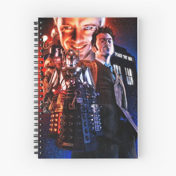Item preview, Doctor Who Tenth Doctor & The Master | Cyberman Dalek TARDIS Sci-Fi Fan Art designed and sold by BlackThistleArt.