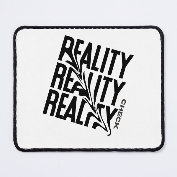 Item preview, Reality Check – Distorted Typography Graphic T-Shirt designed and sold by Printyxo.