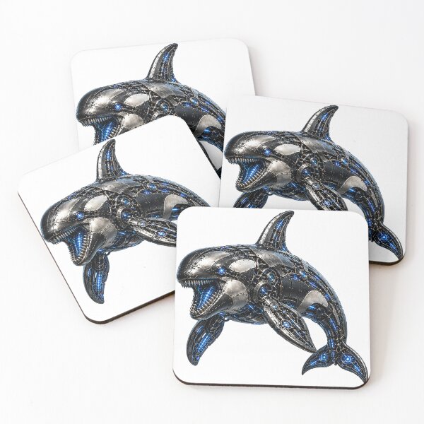Item preview, Steel Orca V5 – Mechanical Cyber Killer Whale | Industrial Metal Ocean Predator | Futuristic Robot Marine Art designed and sold by SteelCoat Studio.