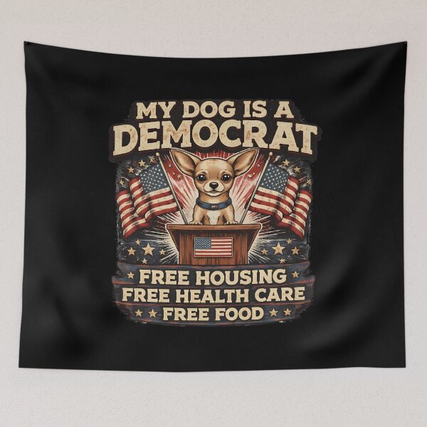 Item preview, My Dog Is A Democrat Chihuahua Funny Political Dog designed and sold by PROPera-design.