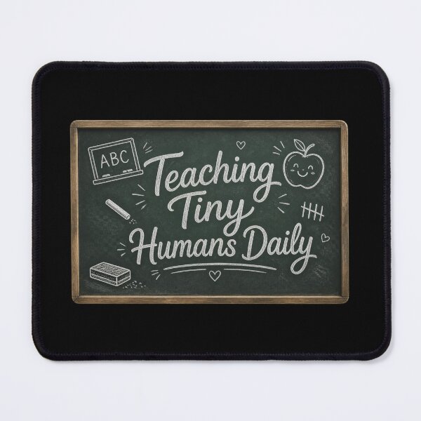 Item preview, Teaching Tiny Humans Daily Chalkboard Aesthetic Teacher Sticker designed and sold by FestivityFinds.