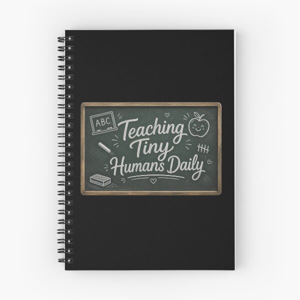 Item preview, Teaching Tiny Humans Daily Chalkboard Aesthetic Teacher Sticker designed and sold by FestivityFinds.