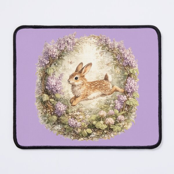 Item preview, Cottagecore Hare Lilac Print – Dreamy Springtime Circle Watercolor Art designed and sold by MagicMakerPh.