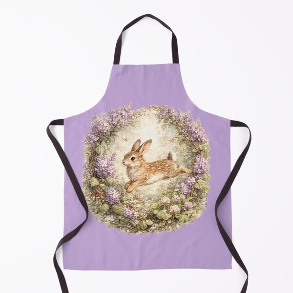 Item preview, Cottagecore Hare Lilac Print – Dreamy Springtime Circle Watercolor Art designed and sold by MagicMakerPh.