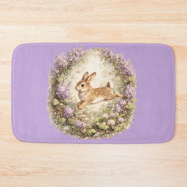 Item preview, Cottagecore Hare Lilac Print – Dreamy Springtime Circle Watercolor Art designed and sold by MagicMakerPh.
