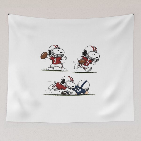Item preview, Snoopy Football Action Bundle, Cute American Football Cartoon Design designed and sold by artizallart.