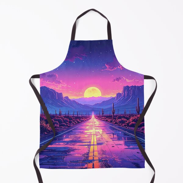 Item preview, Synthwave Desert Highway Retro Neon Sunset designed and sold by dougkeder.