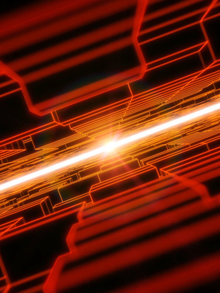 Thumbnail 4 of 4, iPhone Case, Red Horizontal Parallel Blocks Swinging R2 designed and sold by shk-design.