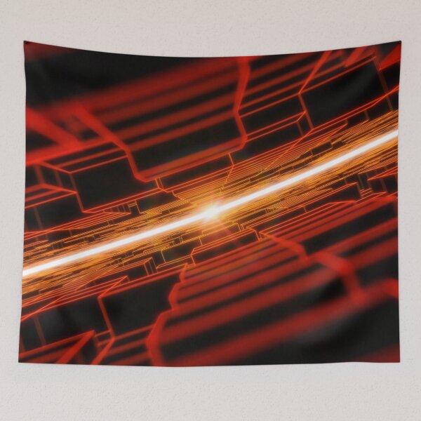 Item preview, Red Horizontal Parallel Blocks Swinging R2 designed and sold by Electric Shock!! Design.