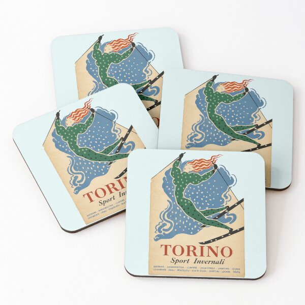 Item preview, Turin Winter Sports 1953 - Vintage Italian Ski Poster designed and sold by Torinostalgia.