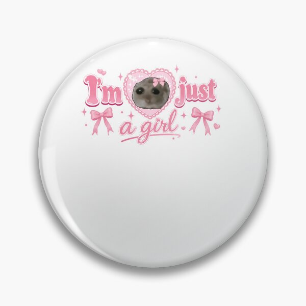 Item preview, I'm Just A Girl Sad Hamster Meme Internet Humor designed and sold by RetroMini2026.