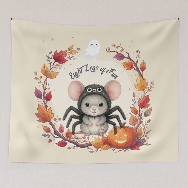 Item preview, Eight Legs of Fun | Cute Halloween Mouse Watercolor | Preschool Halloween Costume | Spooky & Sweet designed and sold by Wintorque.