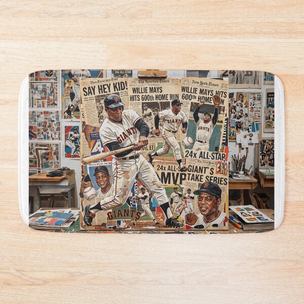 Item preview, Willie Mays Baseball Collage Art designed and sold by Home Decor Art.