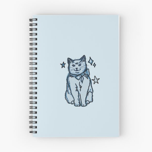 Item preview, whimsical blue kitty  designed and sold by Sophie Louise Arts.