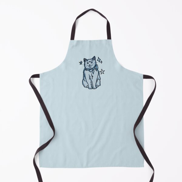 Item preview, whimsical blue kitty  designed and sold by Sophie Louise Arts.