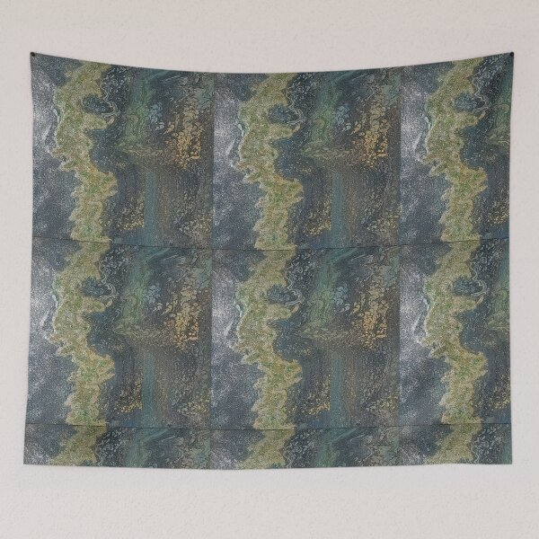 Item preview, Emerald & Gold Luxury Fluid Art  designed and sold by GalerieMagique .