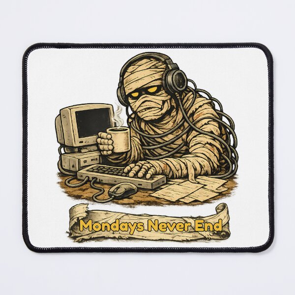 Item preview, Mondays Never End Mummy at Computer designed and sold by Buli89.