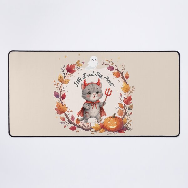 Item preview, Little Devil Big Heart | Cute Halloween Cat Watercolor | Preschool Halloween Costume | Spooky & Sweet designed and sold by Wintorque.